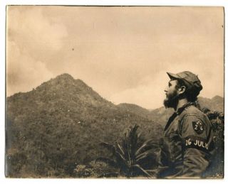 Cuban Commander Fidel Castro Rebel Uniform Naranjo Iconic 1950s Orig Photo 382