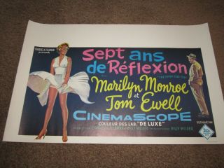 The Seven Year Itch Movie Poster Rolled 14x21 Marilyn Monroe French