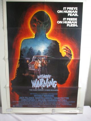 1980 One - Sheet Poster (it Came) Without Warning Jack Palance Martin Landau 27x41