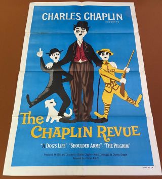 The Charlie Charles Chaplin Revue Silent Movie 1959 One Sheet 27x41 Film Poster