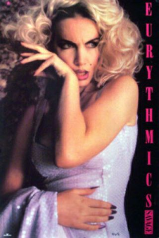 Eurythmics Savage - 1987 Record Promo 24x36 Rare Poster Annie Lennox