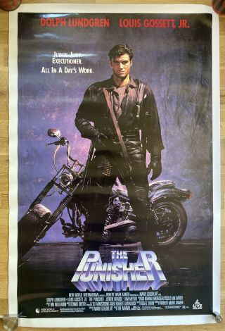Marvel Comics The Punisher Movie Poster Dolph Lundgren 1990 Video Promo