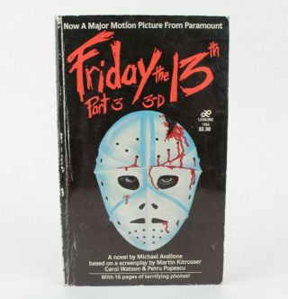 Friday The 13th Part 3 3d Jason Lives Movie Novel Michael Avallone