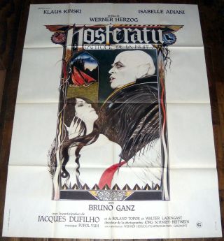 Nosferatu The Vampyre Herzog Klaus Kinski Isabelle Adjani Large French Poster