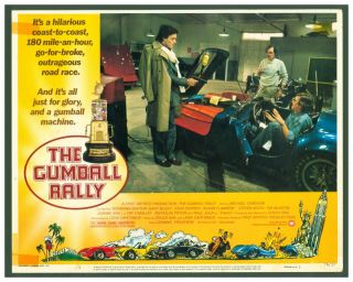 Vintage 1976 Gumball Rally Lobby Card Full Set Of 8 427 Cobra Sarrazin