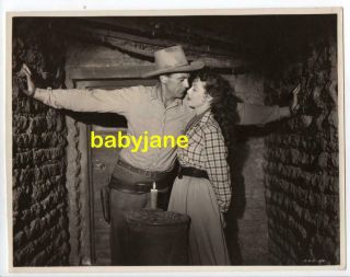 Gary Cooper Loretta Young Orig 8x10 Photo 1945 Along Came Jones Dbl Wgt On Linen