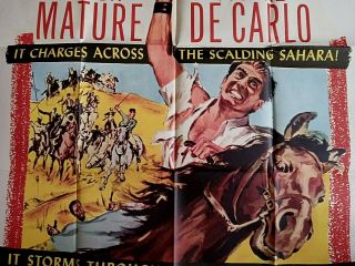 Timbuktu 3sh Movie Poster VICTOR MATURE Yvonne DeCarlo GEORGE DOLENZ Denher 1959 3