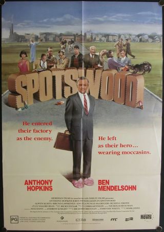 Spotswood (1992) Australian One Sheet Anthony Hopkins