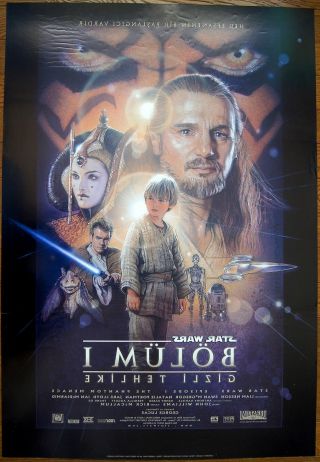 Turkish 1 - Sheet George Lucas STAR WARS EPISODE I 1999 Movie Poster Double - Sided 2