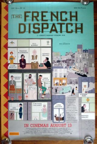 The French Dispatch 2020 Australian One Sheet Movie Poster