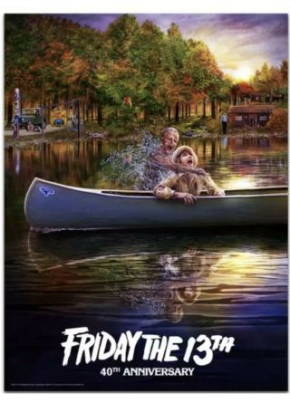 Friday The 13th Shout Scream Factory 40th Anniversary Poster Only 24 X36 Blu Ray