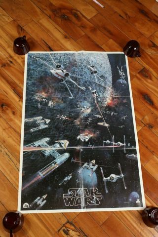 Star Wars - Ost Lp Poster - 1977 - Folded - 20th Century Records Memorabilia