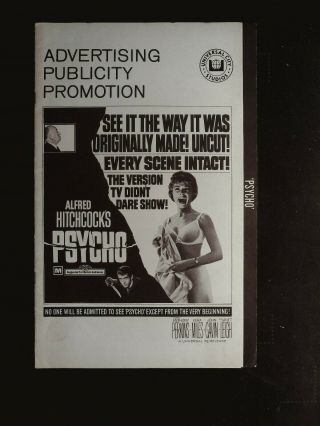 Psycho Pressbook 1969 Anthony Perkins,  Janet Leigh