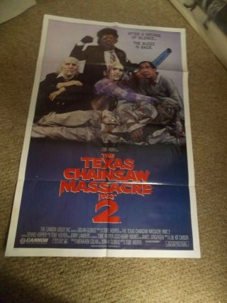 Texas Chainsaw Massacre Part 2 (1986) Dennis Hopper One Sheet Poster