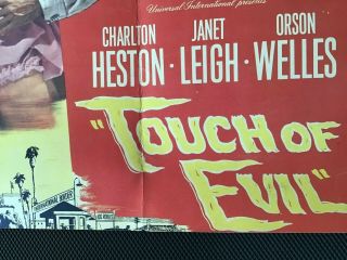 Orson Welles TOUCH OF EVIL 1958 Window Card 2
