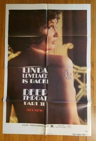 Deep Throat Part Ii 1974 27” X 41” One - Sheet Movie Poster Mark Suben (cortland)