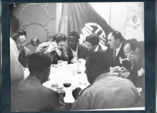 1960s Leader Fidel Castro & Some International Workers Cuba Korda Vtg Photo Y51
