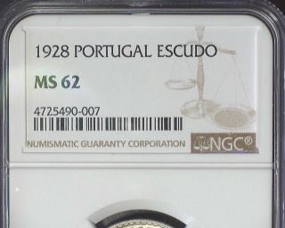 Portugal 1928 1 Escudo (km 578) Ngc Ms 62