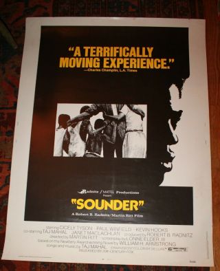 Sounder Rolled Movie Poster 30 X 40 Cicely Tyson 1972 Taj Mahal
