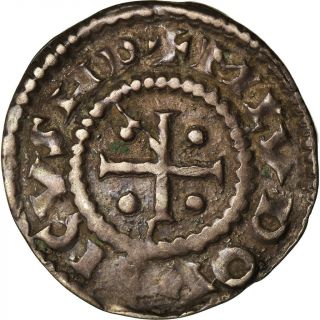 [ 489592] Coin,  France,  Louis Le Pieux,  Denier Au Temple,  Denarius,  Ef (40 - 45)