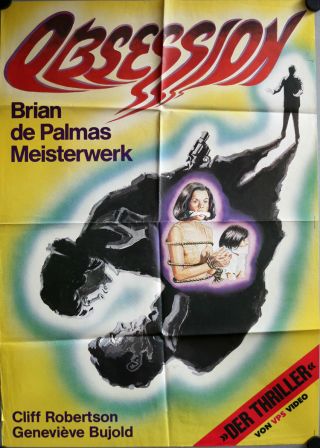 Obsession Schwarzer Engel German Video Movie Poster A1 Geneviève Bujold De Palma