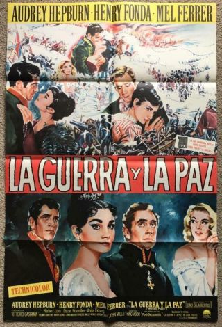 Audrey Hepburn Mel Ferrer Henry Fonda V Gassman War And Peace Movie Poster 2836