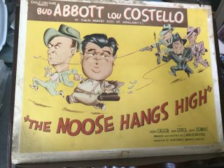 Noose Hangs High 1946 Eagle Lion 11x14 " Title Lobby Card Abbott And Costello