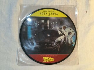 1985 Back To The Future Huey Lewis And The News Lp Picture Disc 33 1/2 Rpm