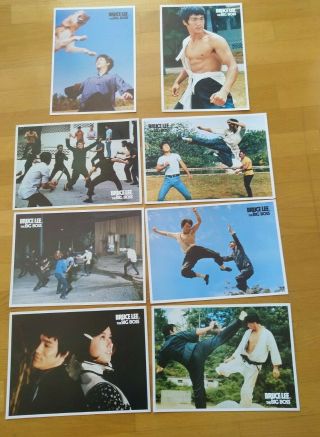 Bruce Lee / The Big Boss International Set Of 8 Lobby Cards 1971