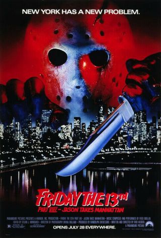 Friday The 13th Part Viii (1989) Movie Poster - Single - Sided - Rolled