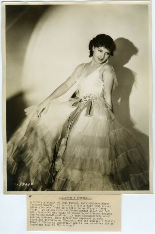 Jean Parker 1934 Large Format Hollywood Regency Glamour Photograph 2