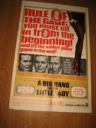 A Big Hand For The Little Lady Orig,  1sh Movie Poster 66 Henry Fonda,  Joanne