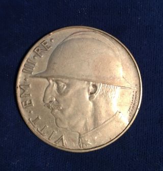 Italy Kingdom Vittorio Emanuele Iii 1928 - R " Wwi Anniversary " 20 Lire Silver Coin