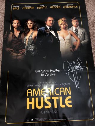 American Hustle Orig 27x40 Movie Poster Jennifer Lawrence Autographed