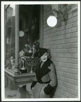 Jean Arthur In Stylish Fashion Vintage 1935 Portrait Photo By Ray Jones