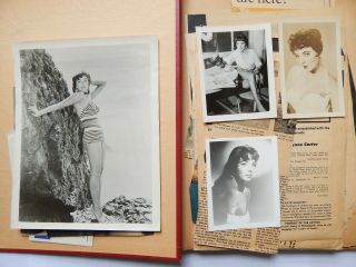 Joan Collins Scrapbook W/signed Photos,  Clippings And More (1954 - 1960)