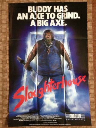 Slaughterhouse 1988 Vhs Video Store Vintage Horror Movie Poster