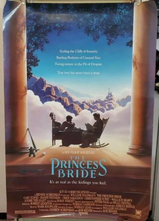 Vintage 1987 The Princess Bride 27x41 Rolled One Sheet Movie Poster