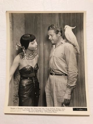 Vintage Photo Anna May Wong 1937 Paramount Studios Charles Bickford