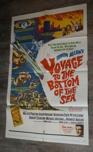 1961 Voyage To The Bottom Of The Sea Movie Poster 27 " X 41 "