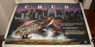 Rolled C.  H.  U.  D Horror Uk Movie Poster Art Daniel Stern John Heard 30 X 40