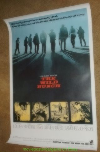 The Wild Bunch Movie Poster Full Size Reprint 27x41 Inch One Sheet