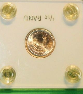 1980 1/10th Oz South African Krugerrand Fine Gold First Year Of Issue Ounce