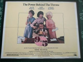 Vintage Movie Poster Half Sheet 9 To 5 Dolly Parton 1980 22 X 28