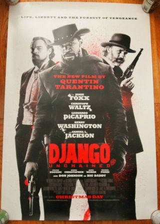 2012 Django Unchained 27 " X 40 " Advance One Sheet Movie Poster Tarantino Foxx