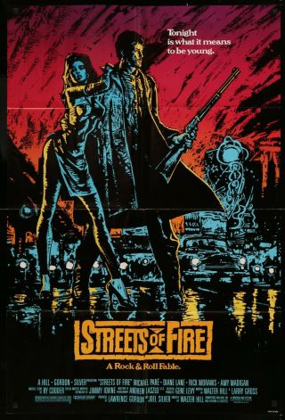 Streets Of Fire Diane Lane Rare Cult 1984 One Sheet Movie Poster 1