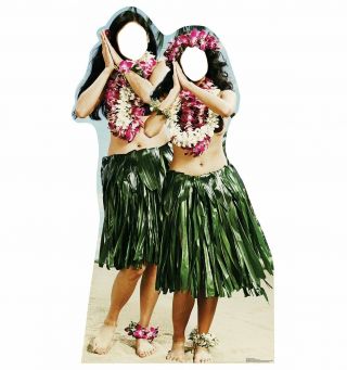 Advanced Graphics Hawaiian Hula Girls Stand - In Life Size Cardboard Cutout Sta.