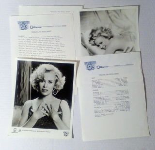 " Marilyn: The Untold Story " 1980 Tv Movie - 1980s Tv Syndication Press Kit Items