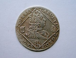 Hungary Silver 1/4 Thaler 1731 Nb Karl (charles) Vi 1711 - 1740 Ad.  Nagybanya