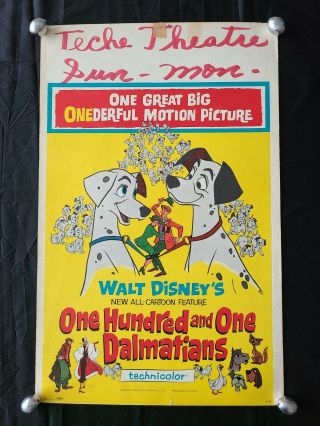 One Hundred & One 101 Dalmations Walt Disney Lobby Display Window Card